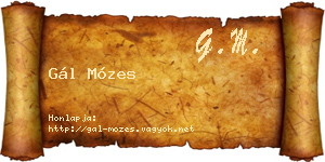 Gál Mózes névjegykártya