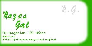 mozes gal business card